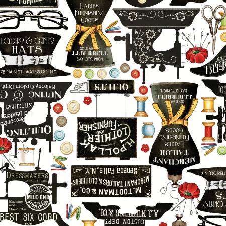 She Who Sews Shop White Signs - Janet Wecker-Frisch