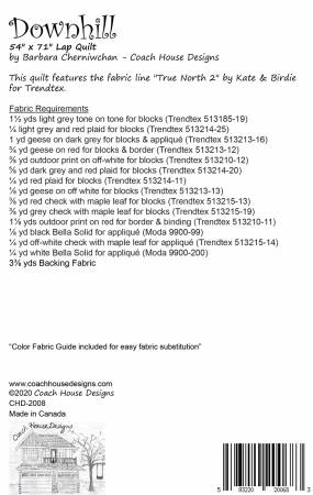 Downhill Quilt Pattern - Coach House Designs