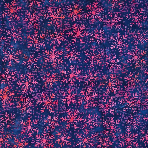 Victory Snowflakes Batik Batik by Mirah 100% Cotton 44/45"