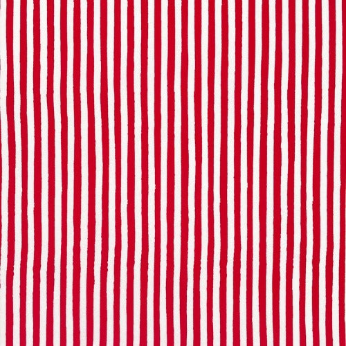 Funky Stripes in Red 100% Cotton 44/45"