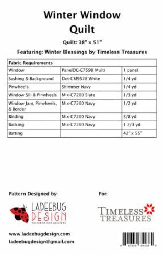 Winter Window Quilt Pattern - Ladeebug Designs