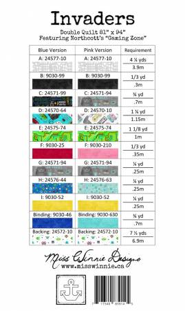 Invaders Quilt Pattern - Miss Winnie Designs