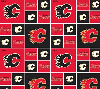 NHL Calgary Flames Licensed Fabric - 100% Cotton