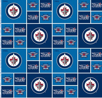 NHL Winnipeg Jets Licensed Fabric - 100% Cotton