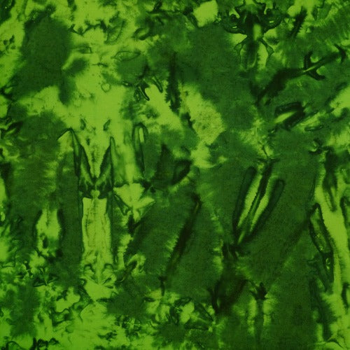 Peapod Glare Green Batik Batik By Mirah 100% Cotton 44/45"