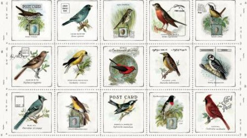 Art Journal Song Bird Patch Panel From Riley Blake Designs By Janet Wecker Frisch Art Journal Collection Seen in Free Pattern Songbird Serenade 24" X 43.5" 100% Cotton $19 CDN