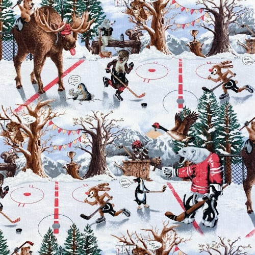 Multi Pond Hockey 100% Cotton 44/45"