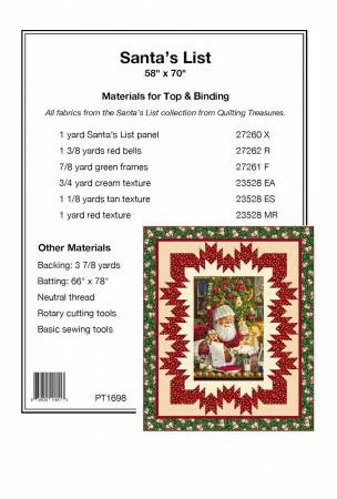 Santa's List Quilt Pattern - Pine Tree Country Quilts