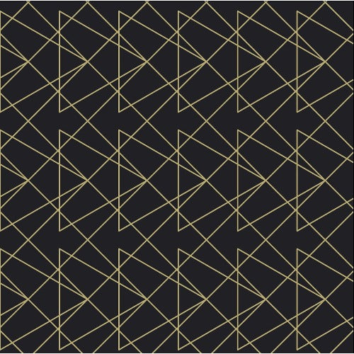 Triangle Geometric - Black From Suite B By Autumn Skye Morrison - Autumn Sky Collection 100% Cotton 44/45"