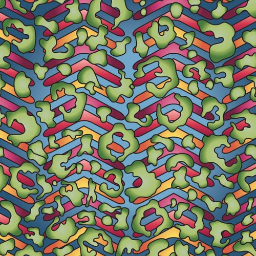 Arrow With Abstract Blue Denim From Studio B Lush Collection by Claudia Pfeil 100% Cotton 44/45"