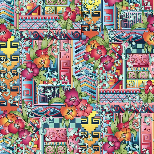 Lush Panel Floral Digital Print From Suite B By Claudia Pfeil