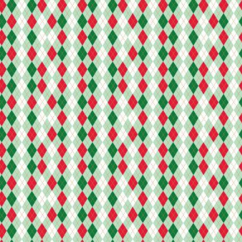Christmas With Sparkle Argyle Sweetmint From Riley Blake Designs By Beverly McCullough Christmas Adventure Collection 100% Cotton