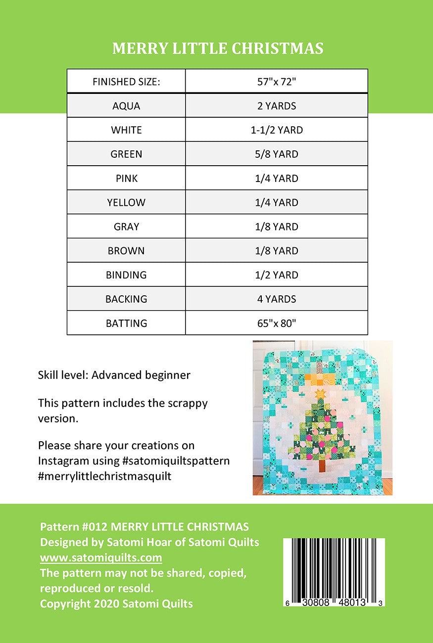 Merry Little Christmas Quilt Pattern - Satomi Quilts