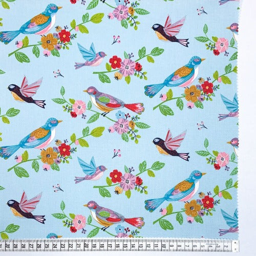 Birds in Sunshine 100% Cotton 43/44"
