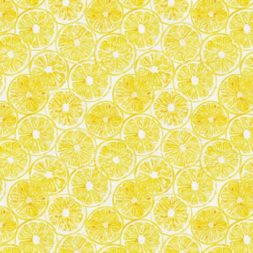 Sweet & Sour - Lemon Slices From Paintbrush Studio Fabrics By Elena Fay 100% Cotton 44/45"
