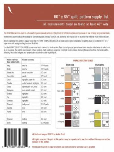 Wolf Abstractions Quilt Pattern - Violet Craft