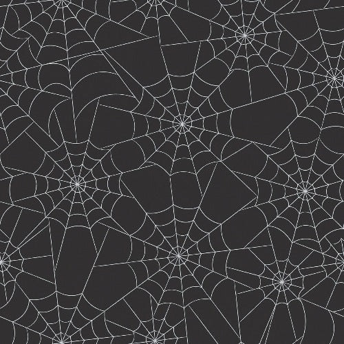 3 Yard Cut - Bad To The Bone Spiderwebs - Black Wide Back From Riley Blake Designs by Riley Blake Designs Collection 100% Cotton 106/108"