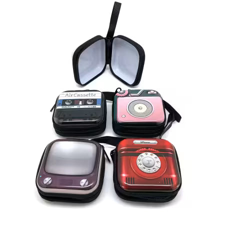 Four retro-themed hard shell cases with different designs.
Mini Mend 4
From Graphic Impressions
Bags, Totes, Purses, Accessories
Sold in Units of One.
2.5"x2.5"
