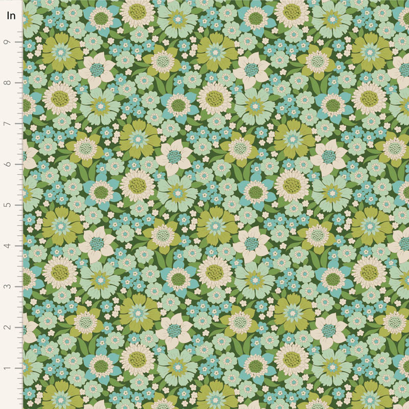 Lauren-Green-Wallflower Collection-
From Tilda-100% Cotton-44/45"