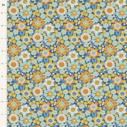 Lauren-Blue-Wallflower Collection-
From Tilda-100% Cotton-44/45"