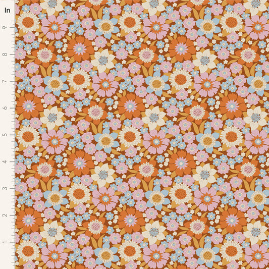 Lauren-Caramel-Wallflower Collection-From Tilda-100% Cotton-44/45"
