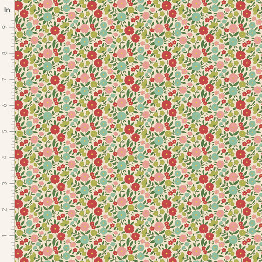 Janice-Green-Wallflower Collection-
From Tilda-100% Cotton-44/45"