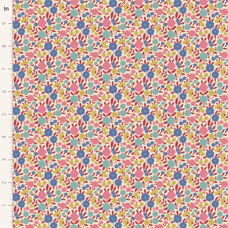 Janice-Red-Wallflower Collection-
From Tilda-100% Cotton-44/45"