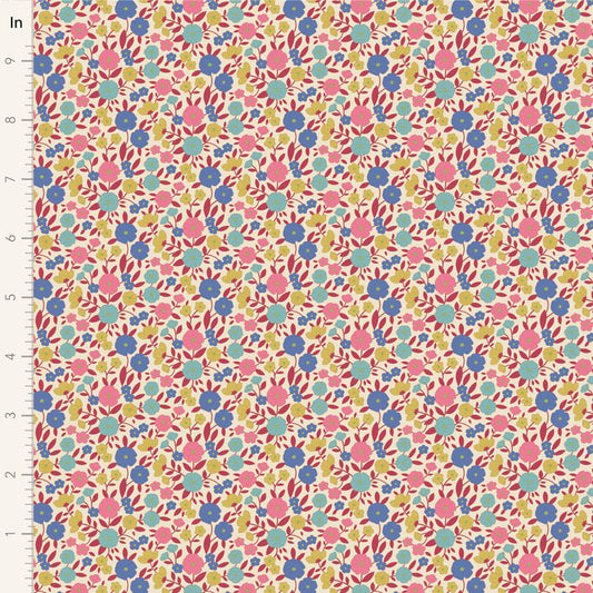 Janice-Red-Wallflower Collection-
From Tilda-100% Cotton-44/45"