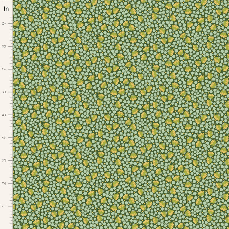 Bellflower-Pine-Wallflower Collection-From Tilda-100% Cotton-44/45"
