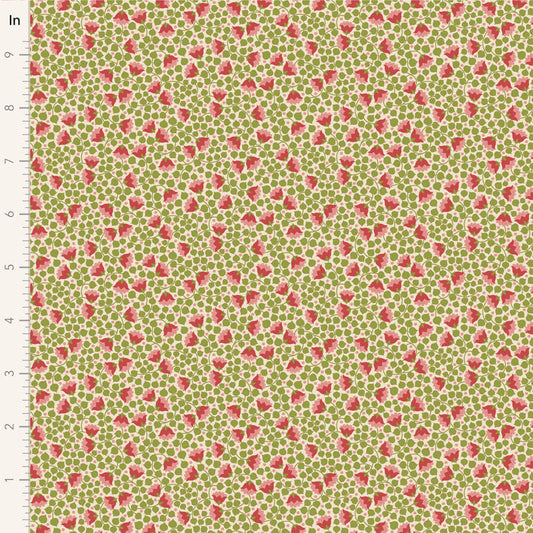 Bellflower-Green-Wallflower Collection-From Tilda-100% Cotton-44/45"