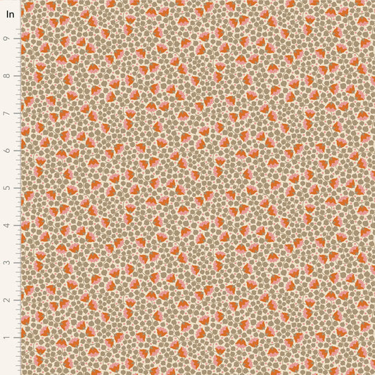 Bellflower-Sand-Wallflower Collection-From Tilda-100% Cotton-44/45"
