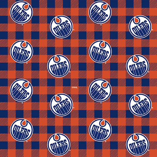 NHL Edmonton Oiler - Check - Flannel
Licensed Fabric
From Benartex
100% Cotton Flannel

43/44"