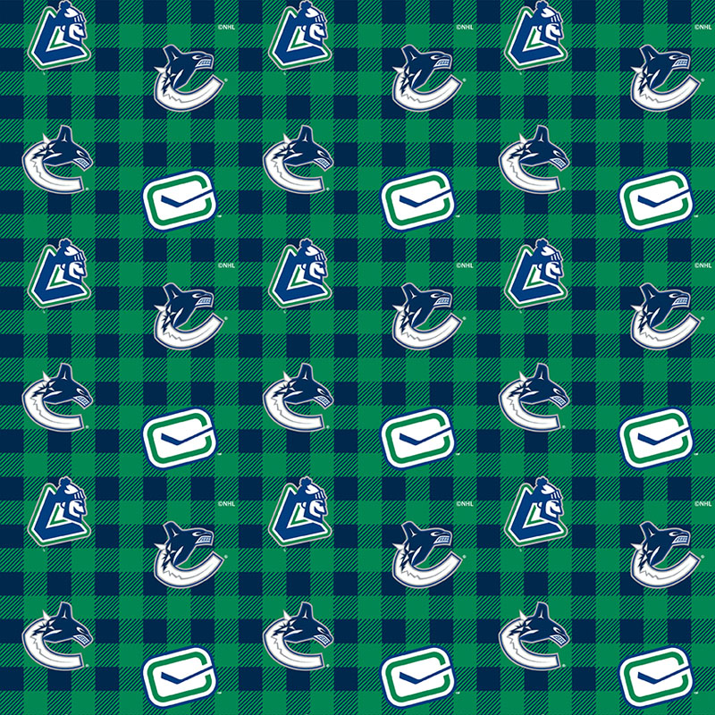 NHL Vancouver Canucks - Check - Flannel
Licensed Fabric
From Benartex
100% Cotton Flannel
43/44"