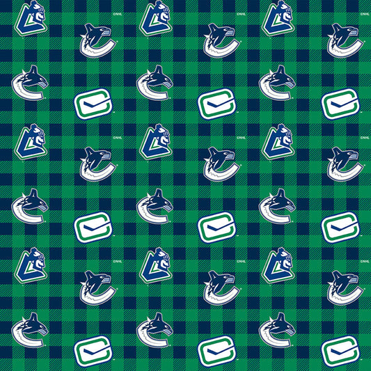 NHL Vancouver Canucks - Check - Flannel
Licensed Fabric
From Benartex
100% Cotton Flannel
43/44"