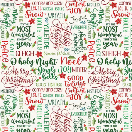 Holly Jolly Words Cream
From: Benartex
By: Nicole Decamp
Heartland Holiday Collection
100% Cotton
43/44"