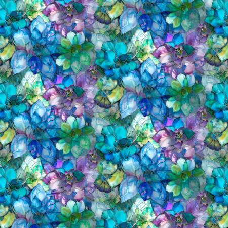 Multi Stained Glass Succulents-From Camelot Fabrics-By Peggy Collins-
Gigi in the Garden by Peggy Collins Collection-100% Cotton-44/45in