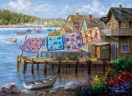 Dockside Quilts 500pc Puzzle with Large Pieces  From SunsOut