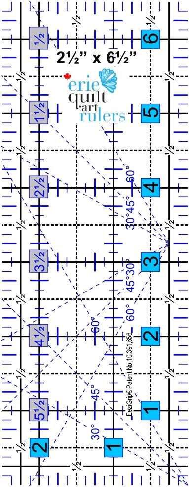 Non-Slip Quilting Ruler 2.5" x 6.5" - Designed by Canadians for Canadians