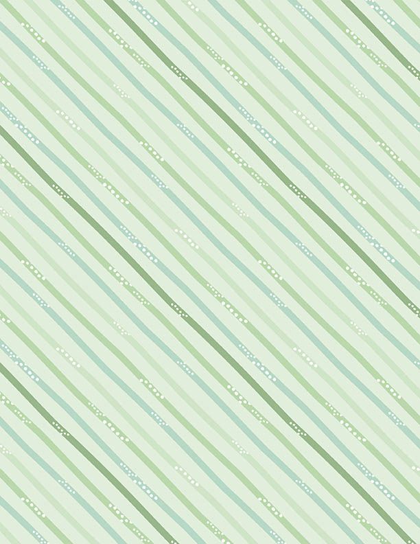Hello Sunbeam - Diagonal Stipes - Green  From Wilmington Prints  By Lisa Perry  100% Cotton  44"/45"