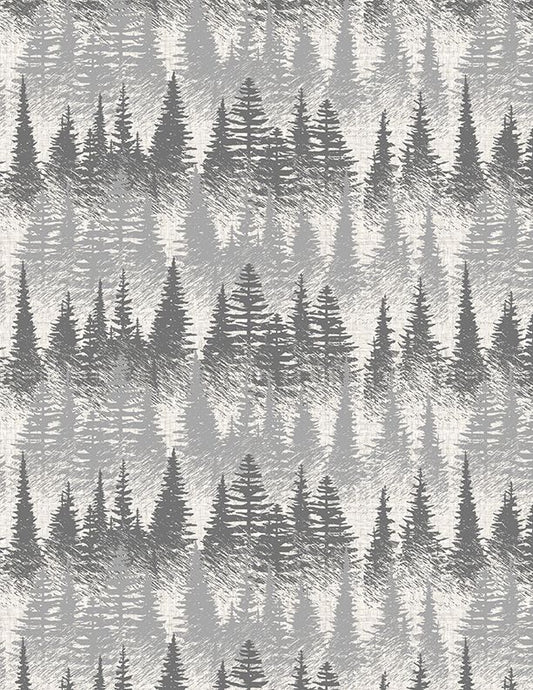 Wild Woods Lodge - Tree Rows - Taupe  From Wilmington Prints  100% Cotton  43"/44"