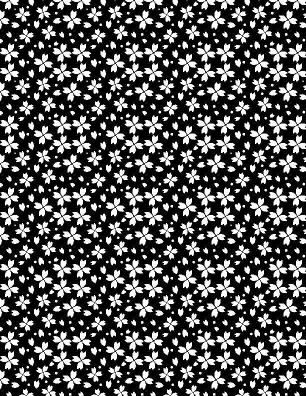 Illusion Collection - Floral Grid - Black-By Joy Ting-From Wilmington Fabric-100% Cotton-44/45"