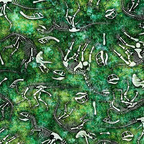 Savage Kingdom - Dino Bones - Green
From QT Fabric
By Dan Morris
100% Cotton
43/44"
