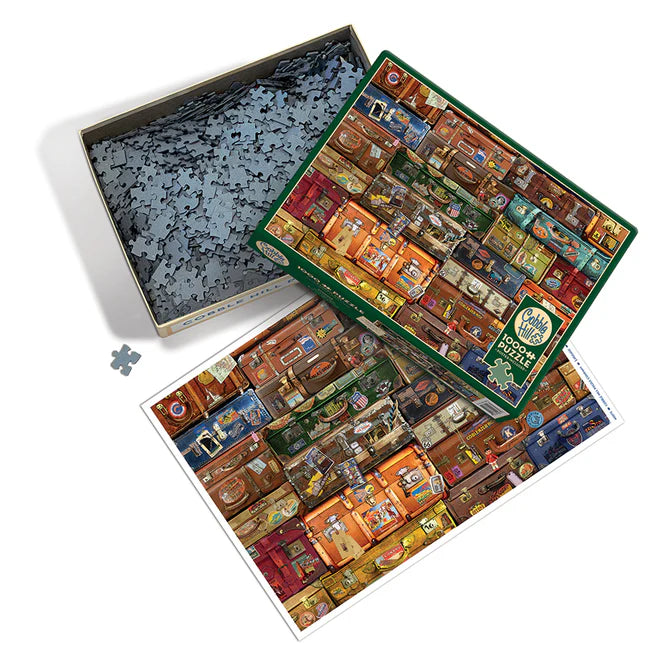 Luggage - 1000 piece puzzle from Cobble Hill. 26.625" x 19.25"