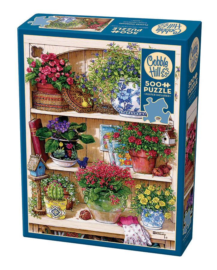 Flower Cupboard- 500 Piece
From Cobble Hill
The Flower Cupboard brightens up the room with its beautiful colours. But, it's time to get out in the garden and plant some of the seed packets!