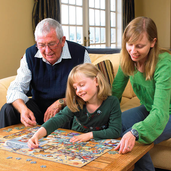 Cats and Dogs Museum - Family Puzzle - 350 Pieces  Cobble Hill  Assembled Size: 26.625" x 19.25"  Poster Included