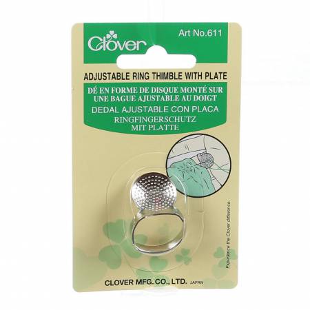 Adjustable Thimble with Metal Plate  From Clover Needlecraft