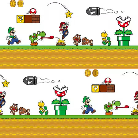 Super Mario Side Scroller - Nintendo
From Springs Creative
Nintendo Collection
In Licensed Products
100% Cotton
Width: 42/43 Inches