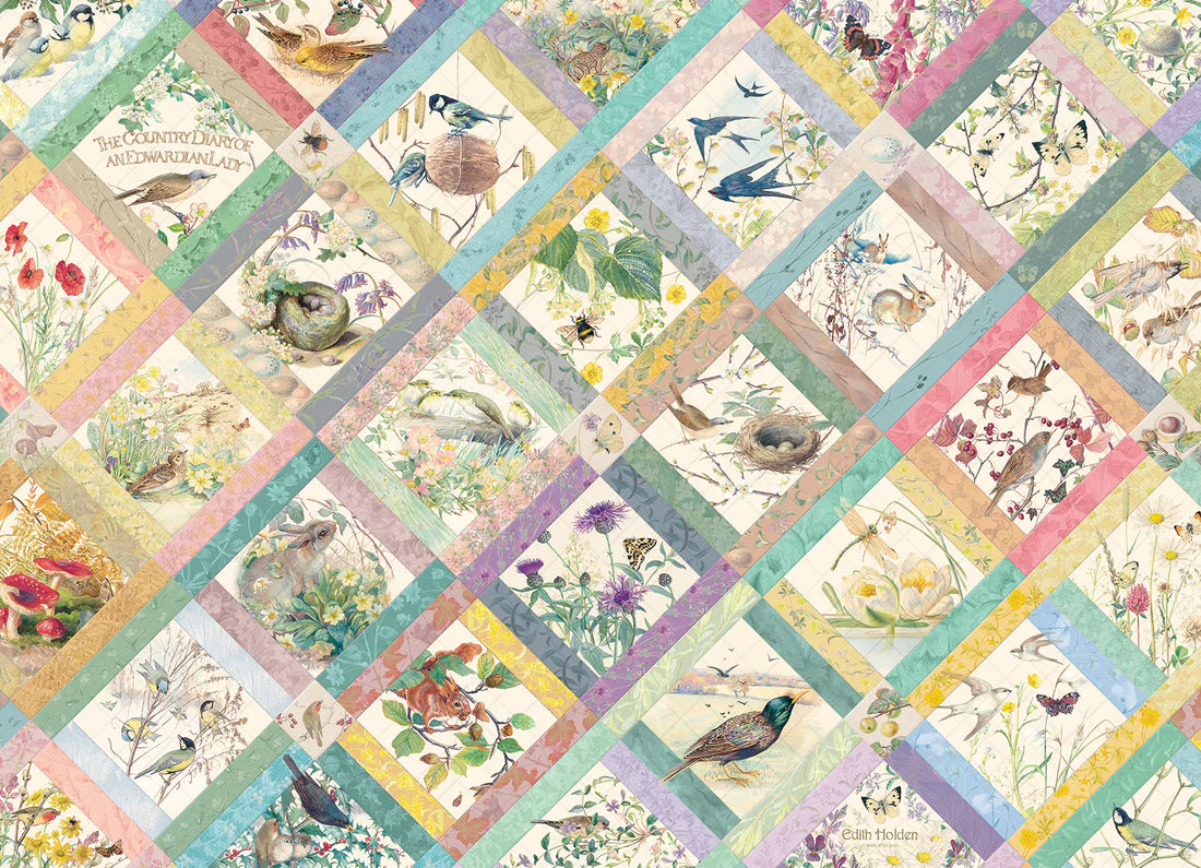 Country Diary Quilt - 1000 PC
From Cobble Hill
Finished Size: 26.625 Inches x 19.25 Inches