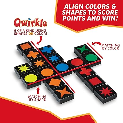 Quirkle Board Game & Expansion Pack  From MindWare  2 to 4 Players  Ages 6 and up