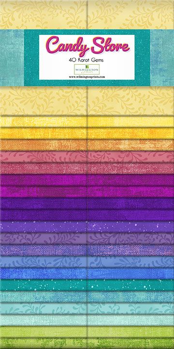 Candy Store 40 Karat Gems 2.5 Inch Strips
From Wilmington Prints
40 Strips
100% Cotton
43/44"